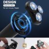 Electric Razor for Men, Removable Magnetic 3D Electric Shaver, 10,000 RPM High Speed Motor, IPX8 Waterproof, USB Fast Charging, Multi Functional Professional Hair Trimmer Kit Included,Black - Image 3