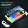 ivoler 4-Pack Tempered Glass Screen Protector Designed for Nintendo Switch OLED Model 2021&2023 with [Alignment Frame] Transparent HD Clear[Updated Version] Screen Protector for Switch OLED 7'' - Image 4