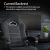 Gaming Chair,Gaming Chairs for Adult Computer Desk Chair - Black Ergonomic Office Executive Adjustable Swivel Task Cloth Fabric Racing Chair with Fixed -up Armrest for Adults,Men,Girls - Image 7