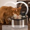 Smartoo Wireless Cat Water Fountain Stainless Steel, 152oz/4.5L Cat Fountain Battery Operated, Cordless Pet Water Fountain for Cats & Dogs with Motion Sensor, Ultra Quiet Pump, 6 Filters - Image 3
