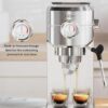 Gevi Commercial Espresso and Coffee Makers, Professional 20 Bar Espresso Maker with Milk Frother, Stainless Steel Expresso Coffee Machines for Home, Compact Cappuccino Machine, Great Gift - Image 4