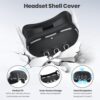 Silicone Cover Compatible with Meta/Oculus Quest 3 Accessories, VR Silicone Face Cover, VR Shell Cover,Touch Controller Grip Case,Camera Lens Protector Set (Black) - Image 2