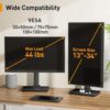 Perlegear Monitor Stand, Freestanding Monitor Mount for 13-34 inch Screens with 360 Degree Rotation, 5 Height Settings, Adjustable Monitor Desk Riser with Swivel and Tilt, Max VESA 100x100mm, PGTVS29 - Image 6