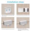 Gitaobac Starlink Gen 3 Mount, Starlink V3 Router Wall Mount with Starlink Power Supply Mounting Kit for Starlink V3 Standard&Gen 3 High Performance WiFi Router - Image 7