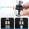 2Pack Faucet Extension Tubes, Flexible 360 Degrees Stainless Steel Faucet Sprayer Extension Device,360 Rotate Swivel Water Saving Tap Aerator Diffuser Faucet Nozzle Filter Adapter- Long & Short - Image 4