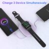 Small Portable Charger 5000mAh,iWatch Wireless Charger Power Bank with Built-in Cable,Travel Keychain Charger for Apple Watch 9/Ultra2/8/Ultra/7/6/Se/5/4/3, iPhone 15/14/13/12/11,Android Phone(Purple) - Image 4
