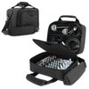 USA Gear Compact Audio DJ Mixer Case - Mixer Bag with Custom Storage for Cables & Microphones Compatible with Behringer Xenyx 802, 502, 1002, Q802USB & More - Scratch & Water Resistant (Black)