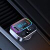 Bluetooth FM Transmitter for Car Wireless Radio Adapter Kit, Hands-Free Calling Dual Microphone, Fast Charging 18W & PD 20W for All Smartphones Audio Players, Supports TF/SD Card and USB Disk - Image 6