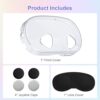 Qoosea for Meta Quest 3S Cover with 4 Joystick Caps & Camera Lens Cover for Oculus Quest 3S TPU Protector Shell for Meta Quest 3S Accessories for Oculus Quest 3 Accessories - Image 7