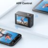 AKASO EK7000 4K30FPS 20MP WiFi Action Camera with EIS Ultra HD 131FT Waterproof Underwater Camera Remote Control 4X Zoom Support External Microphone Black - Image 8