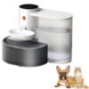 Smart Pet Water Fountain, 3L/100oz Automatic Cat Water Fountain, Rechargeable and No Filter Dog Water Dispenser, 2025 Wireless Ultra Quiet Pet Drinking Dispenser for Cats and Small Dogs