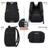 SDYSM Camera Bag Backpack Professional for DSLR SLR Mirrorless Camera Waterproof Laptop Back Pack 15.6 Inch with Rain Cover Anti Theft Travel Case Large Capacity Photography Backpack Black - Image 8