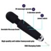 Generic Portable Wireless Massager, Waterproof Rechargeable Body Massager, Fatigue Relieving Percussion Massage Gun with Multiple Modes and Speed Adjustment Inky Black - Image 3