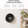 Google Nest Learning Thermostat (4th Gen, 2024) with 2 Temperature Sensors (2nd Gen) - Polished Obsidian - Image 4