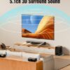 Hiwill Dolby Atmos 5.1CH Sound Bar for Smart TV, w/5.25'' Subwoofer & 2 Rear Speakers Wired Surround Sound System, 380W Peak Power, Compact Bluetooth Soundbar Speaker, eARC/ARC/Optical, HiElite A51 - Image 2