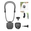 Magnetic Chest Mount Quick-Release for |GoPro Hero13/12/ |DJI OSMO Action 5/4/3 | Secure Clip & 1/4" Screw Adapter| Anti-Shake Hands-Free POV Necklace Lanyard Strap Action Camera Accessories