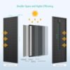 FivstaSola Bifacial 120 Watt Solar Panel, 12V 120W Monocrystalline Solar Panel Panel High Efficiency Module Monocrystalline Technology Work with Charger for RV Camping Home Boat Marine Off-Grid - Image 3