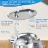 WVJ Stainless Steel Cat Water Fountain, 3.2L/108oz Cat Fountain for Drinking Indoor Quiet Automatic Pet Drinking Dispenser with Water Window Filters Dishwasher Safe Kitty Dog Water Feeding Bowl - Image 2
