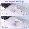 Small Portable Charger 5000mAh,iWatch Wireless Charger Power Bank with Built-in Cable,Travel Keychain Charger for Apple Watch 9/Ultra2/8/Ultra/7/6/Se/5/4/3, iPhone 15/14/13/12/11,Android Phone(Purple) - Image 5