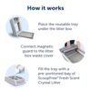 Official PetSafe ScoopFree Crystal Reusable Tray - Compatible with PetSafe ScoopFree Crystal Automatic Self-Cleaning Litter Boxes, Includes 4.3 lb of Premium Non Clumping Crystal Litter, Fresh Scent - Image 3