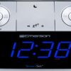 Emerson CKS1507 Smartset Radio Alarm Clock, 1.4" Blue LED Digital Display, USB Charging Port, Brightness Dimmer Controls, Bluetooth Connectivity, Set Alarm to Radio, Music, or Buzzer, Black - Image 5