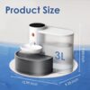 Smart Pet Water Fountain, 3L/100oz Automatic Cat Water Fountain, Rechargeable and No Filter Dog Water Dispenser, 2025 Wireless Ultra Quiet Pet Drinking Dispenser for Cats and Small Dogs - Image 7