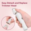 Electric Bikini Trimmer for Women - 4 in 1 Electric Shaver for Women, Waterproof Pubic Hair Trimmer and Facial Hair Remover, Replaceable Razors & Nose Hair Trimmer, Rechargeable Women's Grooming Kit - Image 4