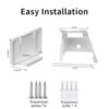 Gitaobac Starlink Gen 3 Mount, Starlink V3 Router Wall Mount with Starlink Power Supply Mounting Kit for Starlink V3 Standard&Gen 3 High Performance WiFi Router - Image 2