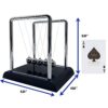 Newtons Cradle Balance Balls, Swinging Balls with Black Base, Fun Science Physics Learning Accessories, Calm Down Fidgets Kit, Desk Toys for Stress Relief, Office Home Decoration (Black) - Image 6
