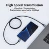 Hrbzo USB C Cable 3-Pack(3ft/6ft/6ft), USB A to USB C Fast Charger Cord Nylon Braided Compatible with 16/15/Plus/Pro/Pro Max，Galaxy S22 S21 A51 S10 S9, and Other USB C Devices-Black - Image 4