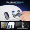 2 Pack Camera Lens Protector and 1 Build-in Lens Cover for Oculus Meta Quest 3 Accessories, Alloy Frame, 9H Hardness Tempered Glass, Anti-Scratch, High Definition, Case Friendly, Black - Image 2