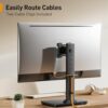 Perlegear Monitor Stand, Freestanding Monitor Mount for 13-34 inch Screens with 360 Degree Rotation, 5 Height Settings, Adjustable Monitor Desk Riser with Swivel and Tilt, Max VESA 100x100mm, PGTVS29 - Image 7