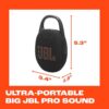 JBL Clip 5 - Ultra-Portable, Waterproof & Dustproof Bluetooth Speaker, Big Pro Sound with Punchy bass, Integrated Carabiner, Up to 12 Hours of Play, Made in Part with Recycled Materials (Black) - Image 6