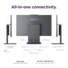 Lenovo ThinkCentre All-in-One Desktop Computer, 24" FHD IPS Display, 5-core Intel U300 Processor, 32GB DDR5, 1TB SSD, Wi-Fi 6, USB-C, HDMI in&Out, Wired KB&Mouse, Windows 11 Pro - Image 5