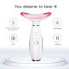 Neck Face Beauty Device, Skin Care Face Massage,3 in 1 Facial Massager Sculpting Tool with Thermals, Vibration (White) - Image 3