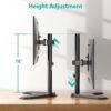WALI Single Monitor Stand, Adjustable Monitor Stand for One Screen up to 32inch, Universal Freestanding Monitor Stand for hp acer lg Monitor with monting Holes 75 to 100mm (MF001),Black - Image 5