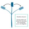 EOT Wellness Bendable Long Handled Silicone Body Brush & Hair Scrubber - Bath Shower Back Brush, Shampoo Hair & Scalp Massager, Back Scrubber for Shower (Blue Sapphire) - Image 6