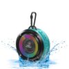 SKYWING Soundace S6 IPX7 Waterproof Shower Speaker 5W Bass+ Bluetooth with Suction Cup Hook Lanyard RGB Light, Premium Mini Portable Outdoor Wireless Speaker for Bike Pool Beach