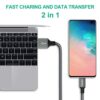 etguuds USB to USB C Cable 3ft, 2-Pack USB A to Type C Charger Cord Fast Charging for Samsung Galaxy A15 A25 A35 A55 A54, S24 S23 S22 S21 S20 S10 S10E, Note 20 10, Moto G, for iPhone 16 15, Gray - Image 4