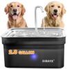 SIBAYS Dog Water Fountain for Large Dogs, 355oz/2.8Gal/10.5L Automatic Dog and Cat Water Fountain Large Pet Fountain with Stainless Steel Bowl, Dog Water Dispenser with Filter, Easy to Clean, BPA-Free