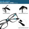 Oilway Blue-Light Blocking Glasses Computer Reading/Gaming/TV/Phones Glasses Fashion Anti Eyestrain UV Glasses for Women Men - Image 5