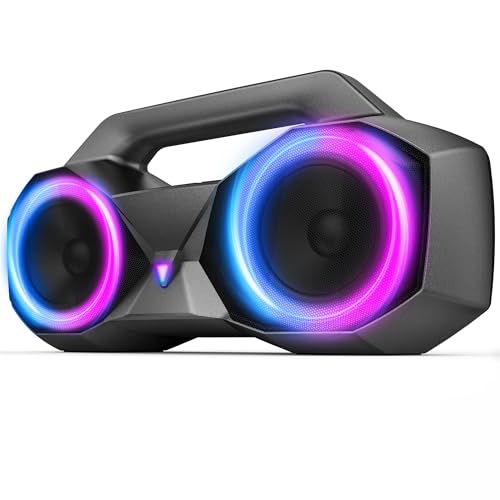 Raymate Bluetooth Speakers, 20W IPX7 Waterproof Speaker Wireless Bluetooth-V5.0, HiFi Stereo Sound, 1000mins Playtime, Portable Speaker for Home, Outdoor, Party