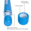 CHARMING 10 Speeds Wired Powerful Handheld Electric Back Massager with Strong Vibration, Personal Therapy Magic Massager for Sports Recovery, Muscle Aches, Body Pain-Blue - Image 5