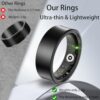 LICNPHLL Ultra-Thin Smart Rings for Men & Women, Smart Ring Health Tracker, Blood Oxygen & Heart Rate Monitor, Long Lasting Battery Sleep Tracker, Wearable Waterproof Fitness Rings (Silver Gray, 9) - Image 5