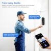 Hubposh Wi-Fi Smart Video doorbell Camera Wireless with Motion Detection, Night Vision, Cloud Storage, Two Way Audio, Chime Ringer Included (Black) - Image 4