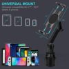 Cup Holder Car Tablet Mount for Truck, 360° Adjustable 15" Long 2-Arm Stand Holder for iPad Pro 12.9/11/10.5/9.7/Air/Mini 6/5/4, Samsung Galaxy Tab/Z Fold 6/5/4, iPhone 16/15/Pro, 4.7-12.9" Tab &Phone - Image 3