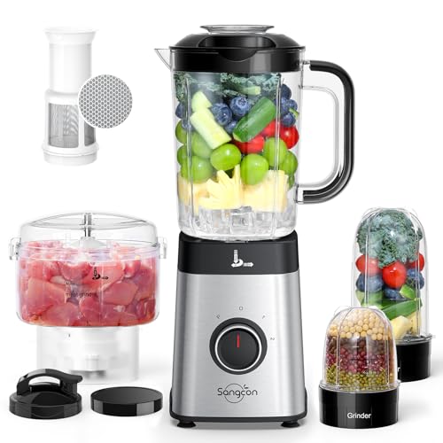 Veroline Baby Food Maker, 10-in-1 Baby Food Processor Set with 2 Glass Bowls (600ml+300ml), Baby Food Blender for Baby Puree, Fruit, Meat, Vegatable, Baby Food Storage Containers, Baby Essentials