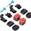 Helmet Mount Adhesive Sticky Pads for GoPro Hero 13 12 11 10 9 8 MAX Go Pro 7 6 5 4 3 2 1 Session Insta 360 DJI Osmo Campark SJCAM AKASO Action Cameras Buckle Mounts Adapter Accessories Mounting Kit