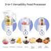 Simplus 3 in 1 Blender and Food Processor Combo for Kitchen, Small Electric Food Chopper, Meat and Vegetable Grinder, 380W High Speed 5 Cup Blenders with 2 Speeds and Pulse for Smoothies and Shakes - Image 2