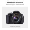 K&F Concept 58mm Tulip Flower Lens Hood for Canon Rebel T8i T7 T7i T6i T6 T6s T5i T5 T4i T3i SL3 SL2 SL1 DSLR Cameras with RF24-50mm F4.5-6.3 is STM, EF 75-300mm f/4-5.6 III,EF 50mm f/1.4 USM Lens - Image 2
